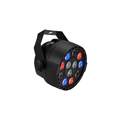 Abbildung von EUROLITE AKKU Mini PARty RGBW Spot MK2 DMX Scheinwerfer mit 12 x 1 W LED in den Farben Rot, Grün, Blau und Weiß