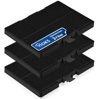 Abbildung von VIOKS Abzugshaube Filter Umlufthaube Set 3x Ersatz für Bosch Aktivkohlefilter 11026771 DHZ5346 00705432 LZ53451 Z5102X1 &amp; Kohlefilter Dunstabzugshaube