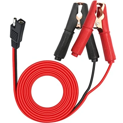 Abbildung von HuaLiSiJi SAE zu Krokodilklemmen 12V 24V Batterieklemmen 14AWG 30A, Stecker Schnellverbindung, Ladeanschluss Kabel für Autos,Motorräder (1.5m)
