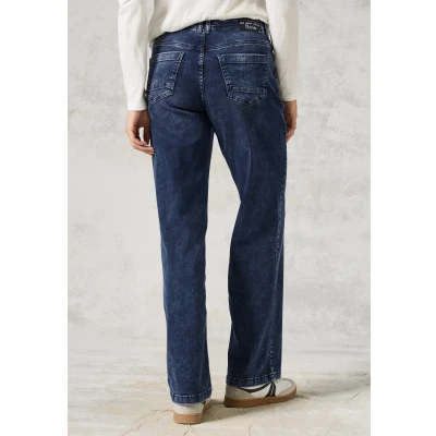 Abbildung von Cecil WIDE LEG Jeans Straight Leg, Damen, Größe: 34x30, Blau