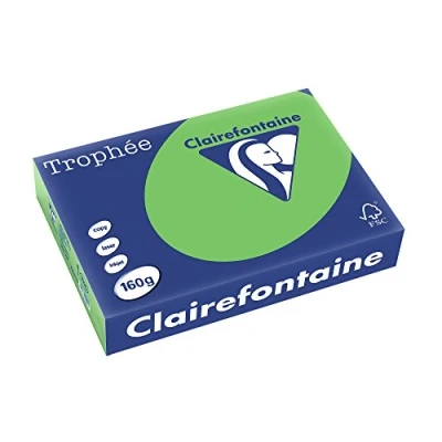 Abbildung von 4 x Clairefontaine Kopierpapier Trophee A4 160g/qm VE=250 Blatt minze/