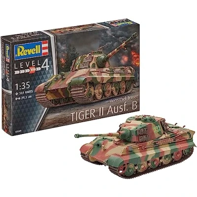 Abbildung von Revell Tiger II Ausf.B (Henschel Turr), Tank model, 1:35, II, Männlich, Kunststoff, 250 Stück(e)