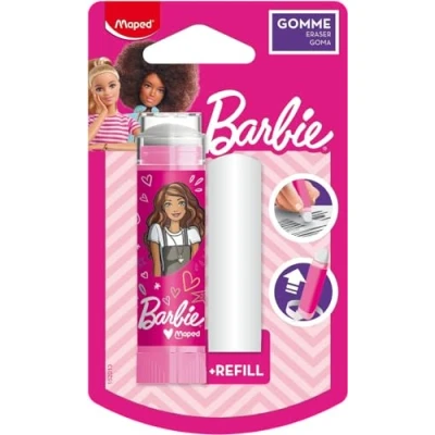 Abbildung von Maped Radierstift BARBIE inkl. Nachfüllradierer mit trendigem Motiv bedruckt