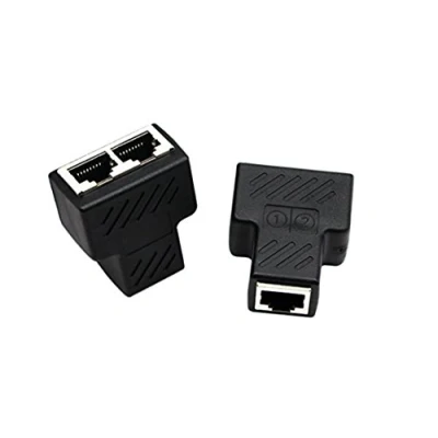 Abbildung von CERRXIAN RJ45 Splitter Adapter, Ethernet Kabel Cat5, Cat5e, Cat6, Cat7, Netzwerk Verlängerungsstecker, Sharing Kit (RJ45 Adapter) (normale Version)