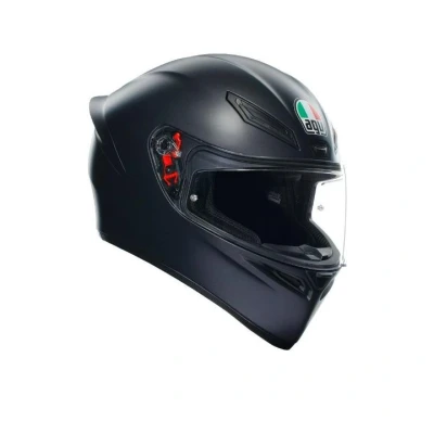 Abbildung von AGV K1 S E2206 Motorrad Helm, Herren ECE Vollvisier Motorradhelm, Racing Style mit Aerodynamischem Spoiler, Kratzfestem Visier, 190 Sichtfeld, Intercom Ready, Mattschwarz