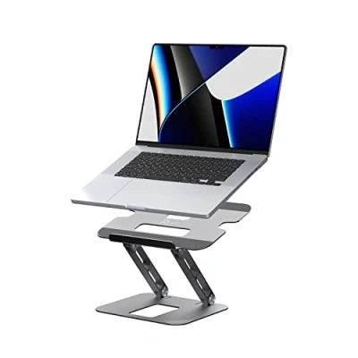 Abbildung von j5create Multi Angle Aluminium Laptop Stand, Ergonomischer Notebook Ständer, Geeignet für MacBook, Dell, HP, Lenovo, Passend die meisten Laptops bis zu 16 Zoll (JTS127)