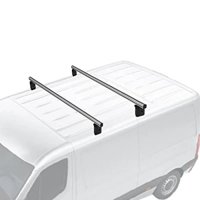 Abbildung von Menabo Dachträger Querträger kompatibel mit VW Caddy 2003 2011 Grundträger Aluminium Silber