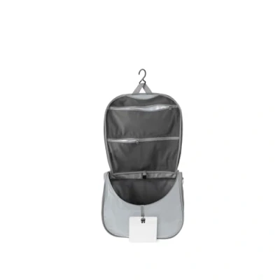 Abbildung von SEA TO SUMMIT Kulturtasche zum Aufhängen L Leicht &amp; Wasserabweisend Bruchsicherer Spiegel Netztasche Aus Ultra Sil Nylon Reißverschlüsse Griffe Reisen Pewter Grey 114g