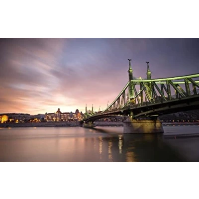 Abbildung von Haeran River Ungarn Budapest City Night Bridge Diy 5D Diamond Painting By Number Unique Kits Home Wall Decor Crystal Strass