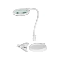 Abbildung von Goobay Lupenlampe 6 W LED Lupenleuchte mit Klemme &amp; Standfuß, SMD LED, kaltweiß, 6500 K, 1,75 fache Vergrößerung, Flexibler Schwanenhals