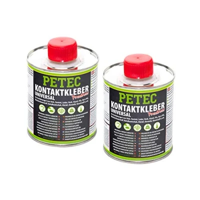 Abbildung von 2x 350 ml Petec Kontaktkleber Universal Pinseldose 93935 Kontakt Klebstoff