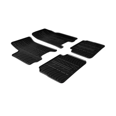 Abbildung von Gledring 0180 Fußmattensatz Gummi vorne und hinten 4 schwarz 750mm 550mm CHEVROLET: Aveo / Kalos Schrägheck, Limousine