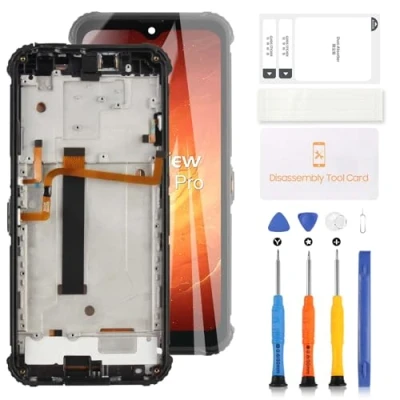 Abbildung von LADYSON LCD Bildschirm für Blackview BV9800 Display PRO Touchscreen Montage Ersatz Glas Digitizer Reparaturteile mit Werkzeugen (Schwarz Rahmen)