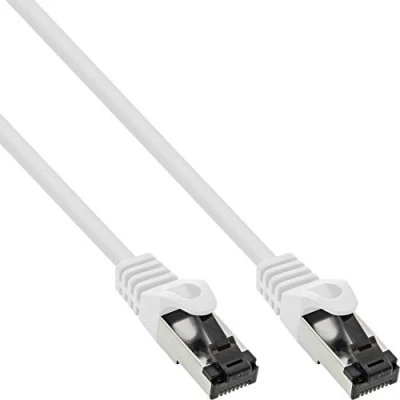Abbildung von InLine® Patchkabel, S/FTP (PiMf), Cat.8.1, 2000MHz, halogenfrei, Kupfer, weiß, 0,25m
