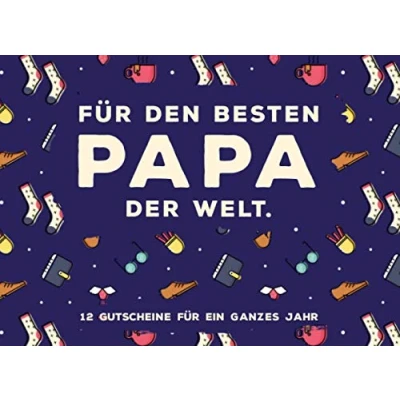 Abbildung von für Den Besten Papa Der Welt. 12 Gutscheine Ein Ganzes Jahr: Gutscheinheft zum selber ausfüllen Geburtstag Gutschein ... Vater Geschenk