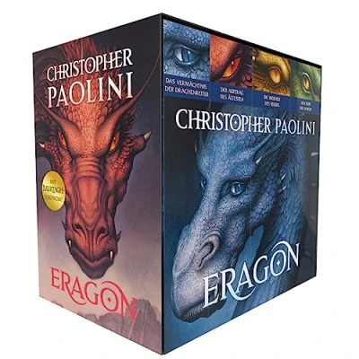 Abbildung von Christopher Paolini: Eragon. Vier Bände im Taschenbuch Schuber: Das Vermächtnis der Drachenreiter, Auftrag Ältesten, Die Weisheit des Feuers, ... einzigartige Weltbestseller Fantasy Epos