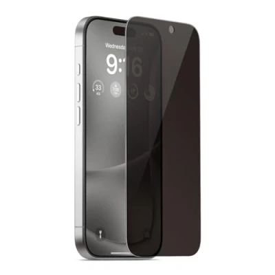 Abbildung von elago Sichtschutz Kompatibel mit iPhone 16 Pro Max Privacy Glass+ Displayschutz, Schutzfolie der Privatsphäre, Gehärtetes Glas, Bruchsicher, Kratzschutz