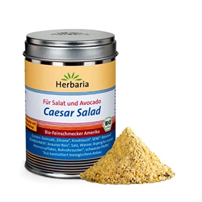 Abbildung von Herbaria Caesar Salad Bio 120g M Dose fertige Gewürzmischung Salatgewürz für mit erlesenen Zutaten in nachhaltiger Aromaschutz