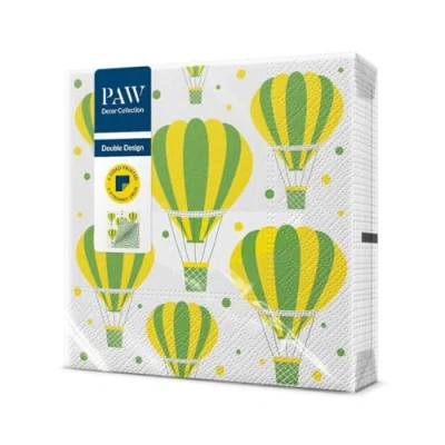 Abbildung von PAW Doppelseitige Servietten 3 lagig (33 x 33 cm) I 20 Stück Perfekt für Geburtstage, Partys, Hochzeiten, Kommunion, Feiern Tischdeko Beidseitig Bedruckt Boho Blumen Vogel Swallow