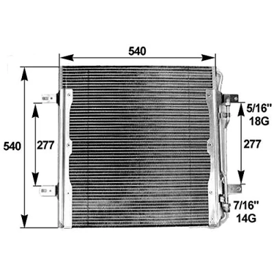 Abbildung von MAHLE ORIGINAL AC 284 000P Klimakondensator ohne Trockner 500mm