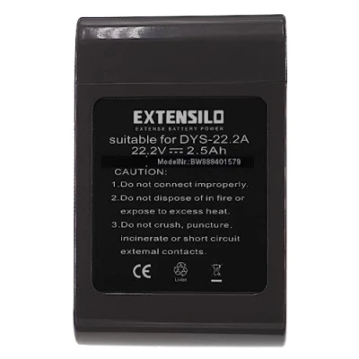 Abbildung von EXTENSILO Akku kompatibel mit Dyson DC45 Staubsauger Schwarz (2500 mAh, 22,2 V, Li Ion)