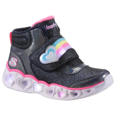 Abbildung von Skechers Kids Klettboot &quot;HEART LIGHTS BRILLIANT RAINBOW&quot;, mit Blinkfunktion zum Ein &amp; Ausschalten