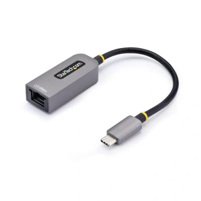 Abbildung von StarTech.com 2.5GbE USB C Ethernet Adapter, auf Lan RJ45 Netzwerkadapter, 3.0 Typ 2.5 NIC, Thunderbolt Kompatibel