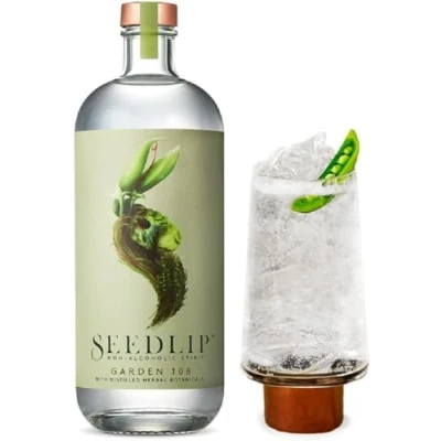 Abbildung von Seedlip Garden 108 erfrischend alkoholfreie Gin Alternative mit Kräutergeschmack kalorienfrei &amp; zuckerfrei für nicht alkoholische Cocktails 0,0% vol 700ml Einzelflasche