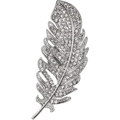 Abbildung von styleBREAKER Brosche (1 tlg), Magnet Feder mit Strass