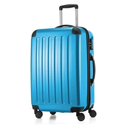Abbildung von Alex Mittelgroßer Hartschalenkoffer, TSA, 4 Rollen, Koffer, Trolley, Rollkoffer, Reisekoffer, Volumenerweiterung, 65 cm, 74 Liter, Cyanblau