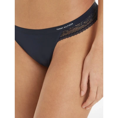 Abbildung von Tommy Hilfiger Thong String, Damen, Größe: Small, Desert sky