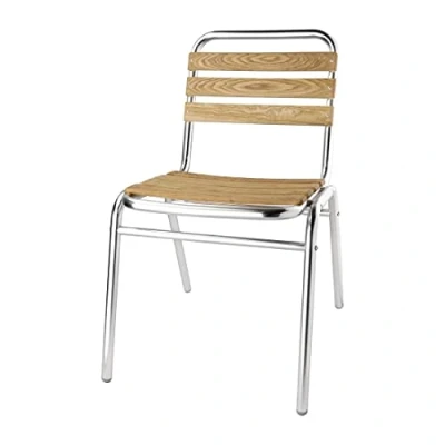 Abbildung von Bolero gk997 Bistro Seite Stuhl, aluminium und Esche (4 Stück), 773(H) x 485(W) 565(D)mm