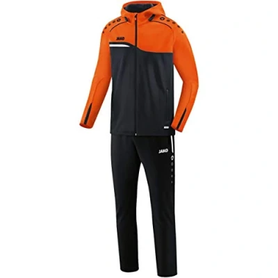 Abbildung von JAKO Herren Präsentationsanzug Competition 2.0 mit Kapuze, schwarz/neonorange, XL, M9618