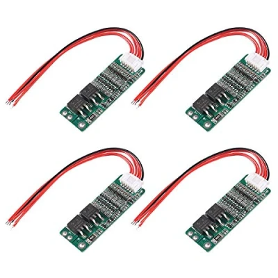 Abbildung von Dealikee 4 Pcs 5S 15A Charger PCB BMS Protection Board for 18650 Lithium Battery Cell 18V 21V with 6 core Wire