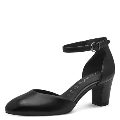 Abbildung von Tamaris Damen Klassische Ballerinas, Frauen Flats,TOUCHit Fußbett,Slip ons,klassisch elegant,Ballerinen,Pumps,Halbschuhe,Slipper,Black Leather,39 EU