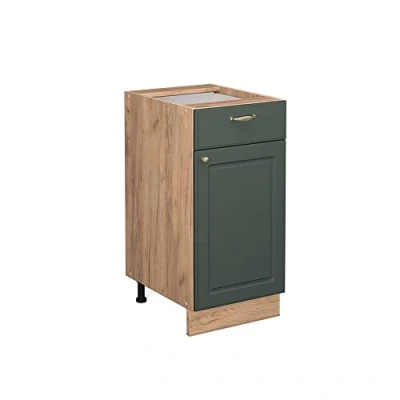 Abbildung von Vicco Unterschrank Fame Line, Grün Gold Landhaus/Eiche, 40 cm ohne Arbeitsplatte