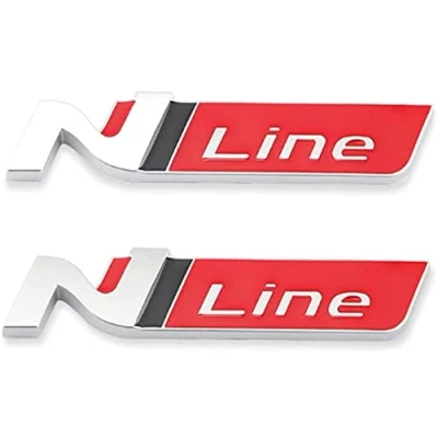 Abbildung von Yuzhao Aufkleber für Hyundai Kona, Heck, N Line, Logo, Emblem, Dekoration, Aufkleber, 11,6 x 2,2 cm, 2 Stück