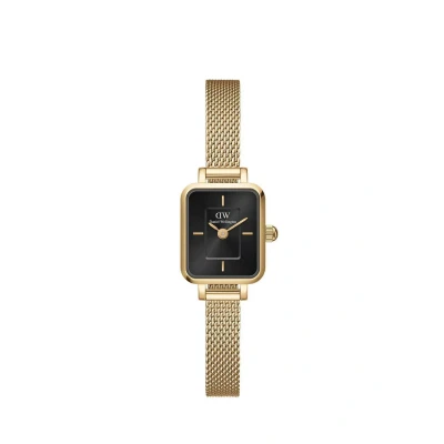 Abbildung von Daniel Wellington Quadro MINI ONYX Uhr goldcoloured, Größe: One Size, Gold coloured