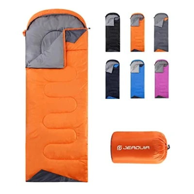Abbildung von Schlafsäcke für Erwachsene, Rucksackreisen, leicht, wasserdicht, kaltes Wetter, Schlafsack warmes Camping, Wandern, Outdoor, Reisen, Jagd, mit Kompressionsbeutel (Orange)