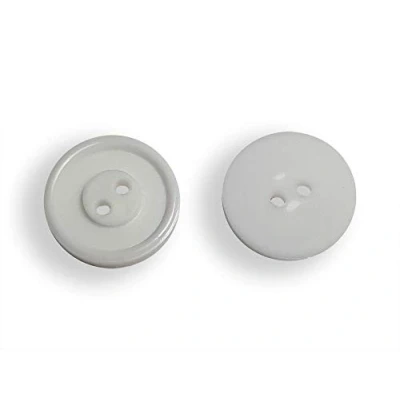 Abbildung von Fashion Sonderposten Wäscheknöpfe 2 Loch Knöpfe Wäsche Bettwäsche 19mm in Weiss 50 Stück NEU