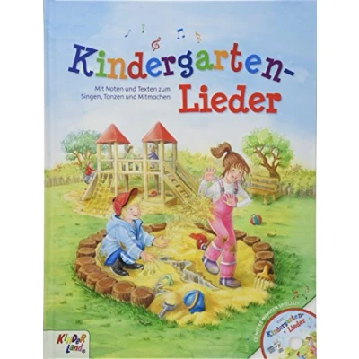 Abbildung von Kindergarten Lieder: Buch mit CD von Kinderland Noten und Texten zum Singen, Tanzen Mitmachen