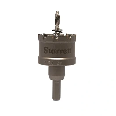 Abbildung von Starrett Hartmetall Lochsäge CTD45 TCT Tiefschnitt für Metall Edelstahl Eisen Aluminium 45mm