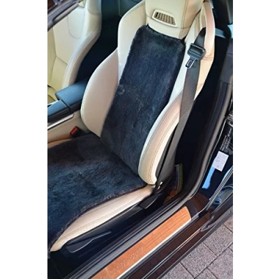 Abbildung von Leibersperger Autositzbezug Autositzauflage Autofell Premium aus Lammfell Sport/Höcker/Premium mit Gummischlinge (Schiefer)