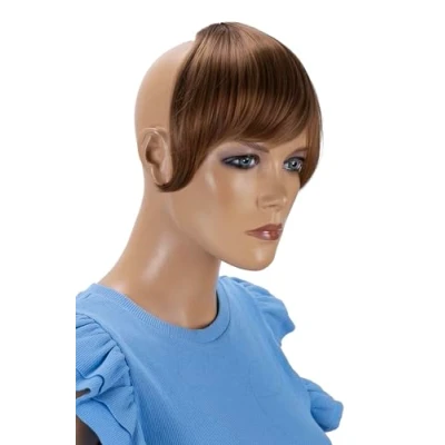 Abbildung von CAISHA Pony Clip In Extensions Stirnfransen Haarteil Haarverlängerung Mittelbraun F8 2