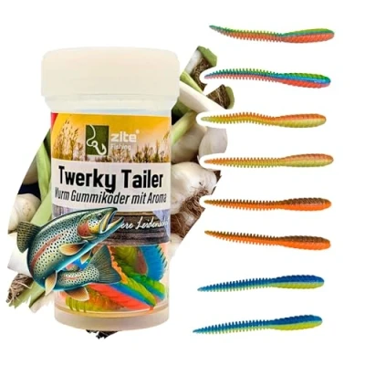 Zite Fishing Twerky Tailer Forellenkder Gummi 3in1 Gummikder Forelle Made  in Germany Phthalatfrei Knoblauch & Kse Aroma Forellenangeln Kder Spoons  Alternative (Nature Mix Knoblauch) kaufen? Vergleichen Sie bei Bigshopper