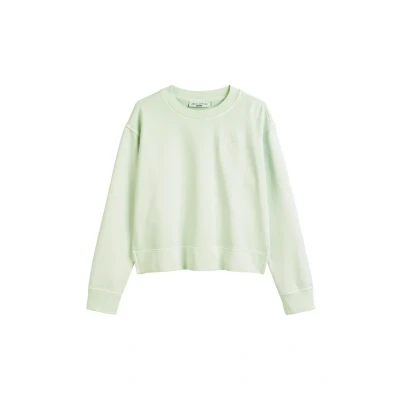 Abbildung von Marc OߴPolo Denim Damen Sweatshirt aus Bio Baumwolle mit Rundhalsausschnitt, Grün (Mint Mist), XS