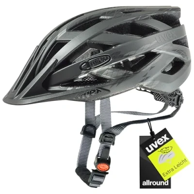 Abbildung von uvex i vo cc Leichter Allround Helm für Damen und Herren individuelle Größenanpassung erweiterbar mit LED Licht Black Smoke matt 52 57 cm