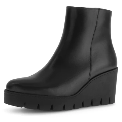 Abbildung von Gabor Stiefelette, Keilabsatz, Businesschuh, Ankleboots mit Ziernähten