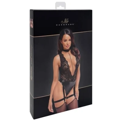 Abbildung von Body jarretelles Libido F297 Wetlook et Dentelle M Noir