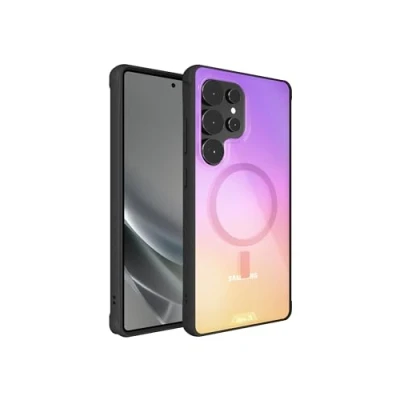 Abbildung von Mous Schutzhülle für Samsung Galaxy S25 Ultra, MagSafe kompatibel, transparent, Klarheit 3.0, schillernd, kratzfest, kristallklar, schlankes Design, stoßfeste